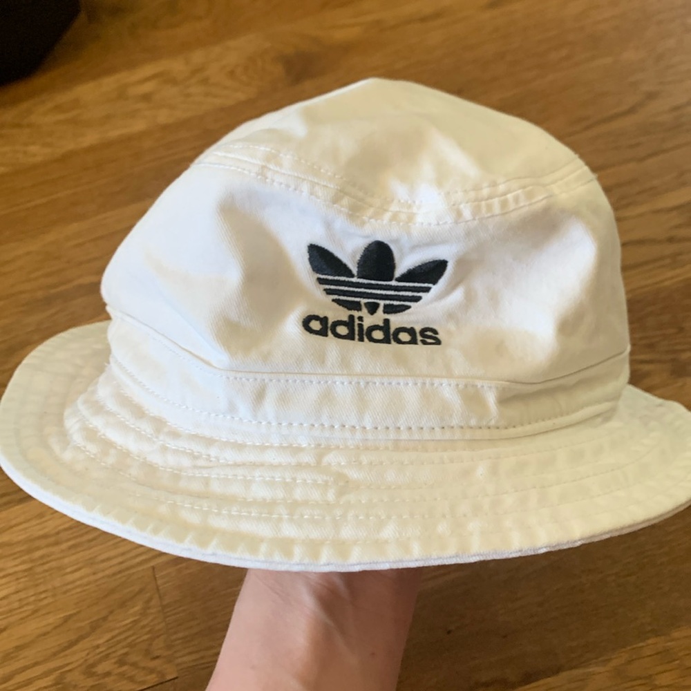 White Adidas Bucket Hat